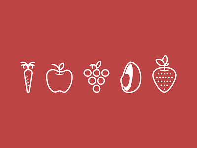 Fruity Wip fruit icon logo produce wip