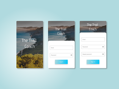 The Trail Coach - mobile login screen