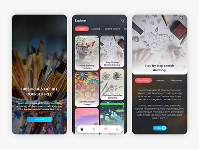 Education App UI/UX Design for Inspiration education app mobile app user interface
