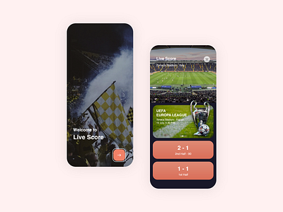 Live Score App Design app design football live score mobile app sport ui ui ux design user interface