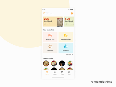 Foody Home Page UI Design redesign