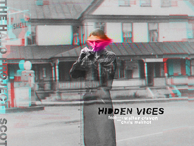 Hidden Vices album cover artwork branding cd packaging design freelance ghost lettering lettering artist psychedelic record cover typography