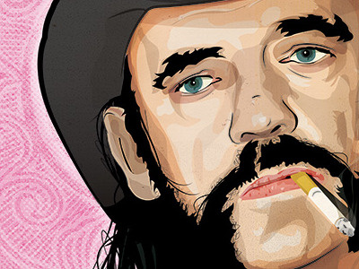 Lemmy portrait posters vector illustration