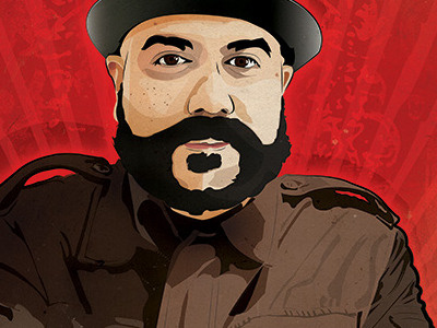 Curdo portrait posters vector illustration