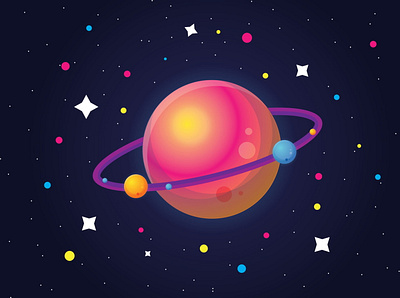 planet 1 color design digital drawing illustraion illustrator planet sketch vector