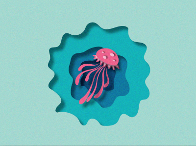 Paper Octopus color design digital drawing illustraion illustrator octopus paper photoshop sketch vector