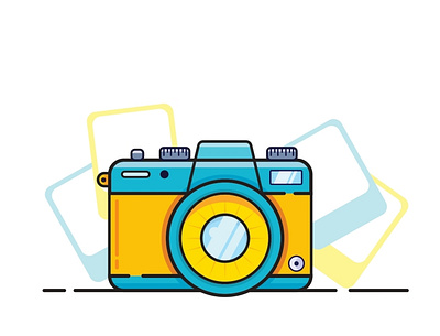 Smile Please !! camera color design digital drawing illustraion illustration illustrator sketch ui vector