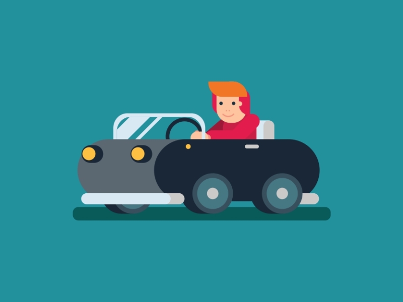 Man in Car by Rahul Nainawat on Dribbble