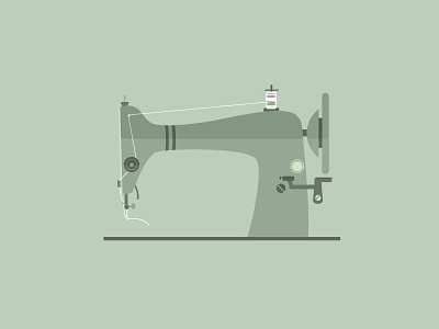 Get excited and make things illustration sewingmachine shadows stitch vector