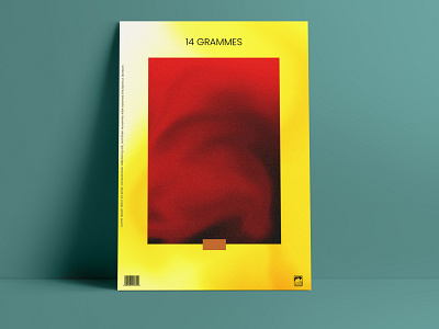 14 Grammes poster affiche design flyer poster yellow