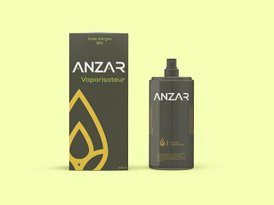 Anzar oil box design oil olive oil packaging design packaging mockup spray