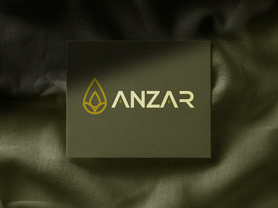 Anzar Oil branding card design logo logo design luxury logo mockup oil olive organic