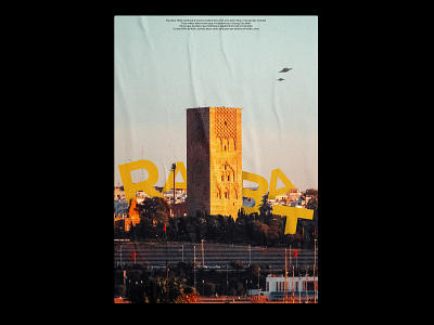 Rabat poster affiche architecture minimal morocco mosque poster typogaphy