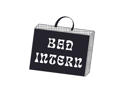 bad intern logo branding design illustration logo typography vector
