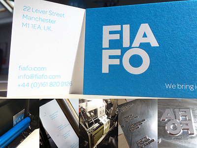 FiaFo Letterpress Business Cards business cards colorplan duplex gf smith letterpress pantone paper print stationary stationery tabriz blue uncoated