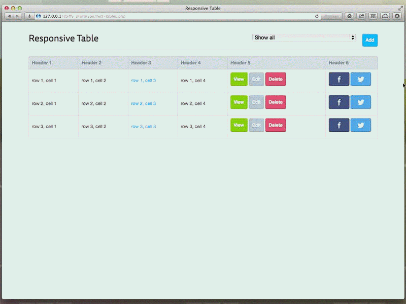 Responsive Tables