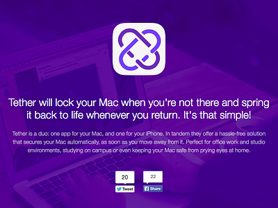 Tether is a duo: one app for your Mac, and one for your iPhone.