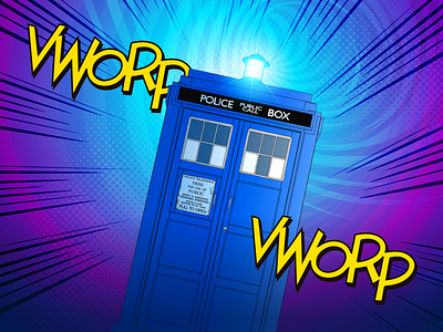 Time Lording comic doctor who game illustration tardis