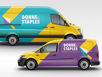 Donne & Staples Vehicle Wraps brand branding building construction graphics wrap logo small business tools van van wrap vehicle vehicle wrap