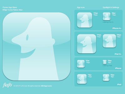 iOS App Icons - PSD template icon icons ios photoshop ps template