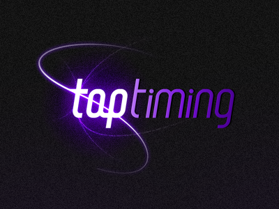 logo for TapTiming app app logo typography
