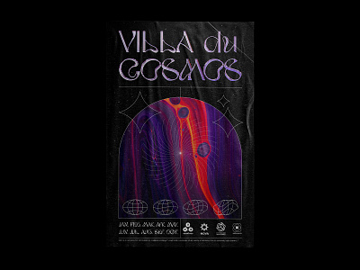 Villa du Cosmos cosmic graphic design poster space typography villa
