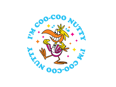 I'm Coo-Coo Nutty bird branding design graphic design illustration logo nutty typography vector