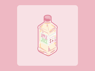 Apple Juice apple bottle branding design graphic design illustration juice juicy logo pink typography vector