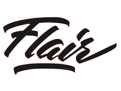 'Flair' Learning the ropes illustrator typography vectorising