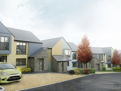 Housing in Devon - 3D Rendering 3d architecture realism rendering sketchup v ray