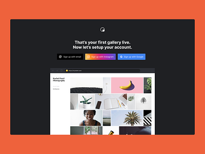 Bokeh Onboarding app bokeh collection email gallery google instagram onboarding photography photos portfolio signup website
