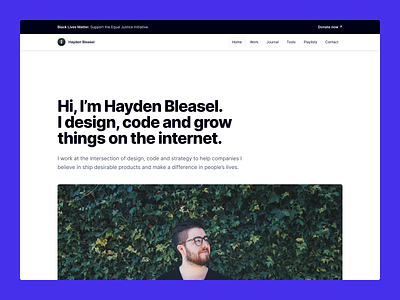 Personal Website, August 2020