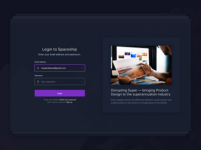 Spaceship Login