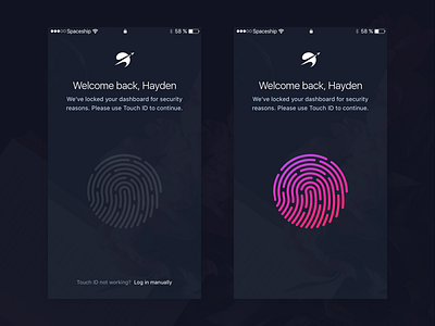 Spaceship Mobile Touch ID