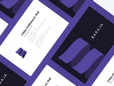 Baraja Business Cards baraja branding business cards corporate dark lidar purple scanning spectrum wavelength white