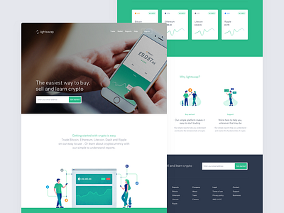 Lightswap Website coin crypto currency exchange finance graph green lightswap reports simple trade wallet
