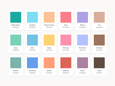 Zibbet Colour Palette by Hayden Bleasel for Jellypepper on Dribbble