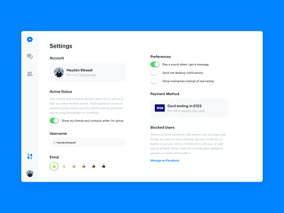 DailyUI 007 - Settings