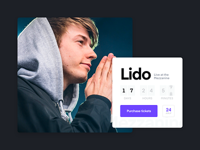 DailyUI 014 - Countdown Timer concert countdown countdown timer countdowntimer dailyui dailyui 014 event lido live purchase tickets timer