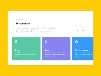 DailyUI 039 - Testimonials