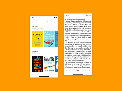 DailyUI 044 - Favourites amazon app app design books bookshelf bookstore dailyui dailyui 044 favorite favourites kindle reading