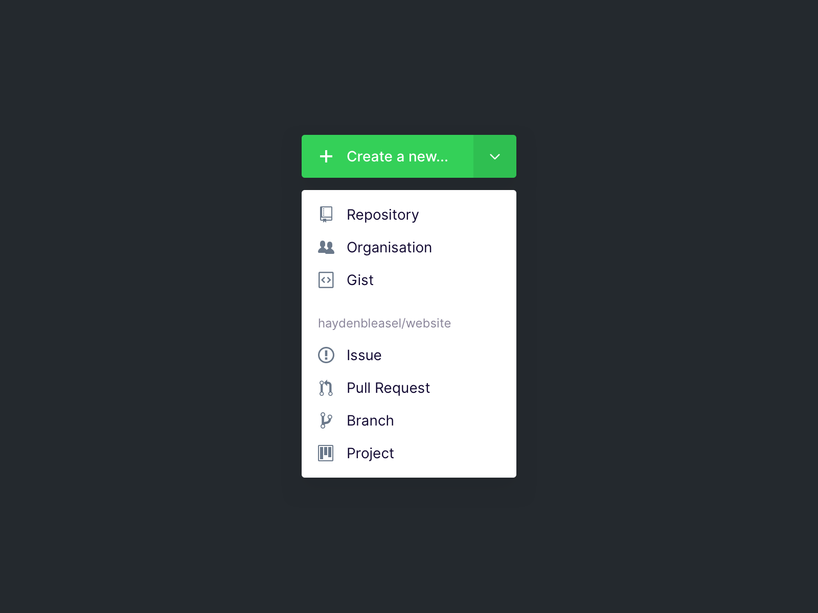 DailyUI 090 - Create New by Hayden Bleasel on Dribbble