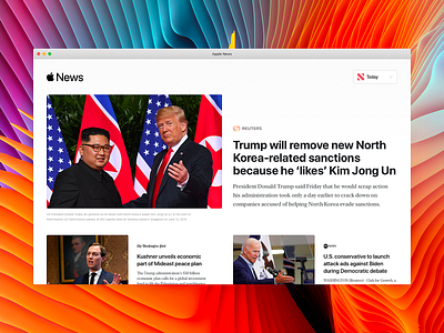 DailyUI 094 - News apple apple news dailyui dailyui 094 news news feed newsfeed newsletter newspaper today