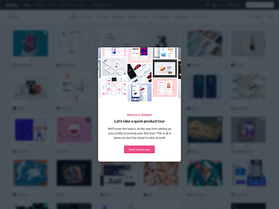 DailyUI 095 - Product Tour dailyui dailyui 095 dribbble modal onboarding product product tour tour welcome