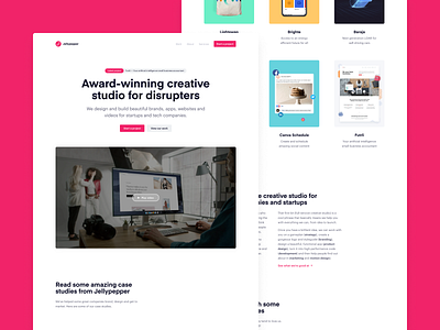 Jellypepper Website 2019 agency jellypepper landing page rebrand rebranding redesign startup studio website website concept website design