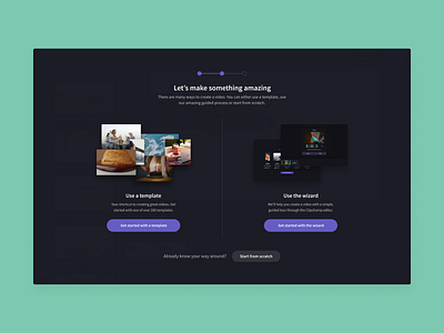 Clipchamp Onboarding assets clipchamp create editing onboarding online signup stock template video wizard