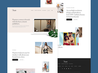 Flaunter Website fashion fashion brand flaunter photography serif website website concept website design