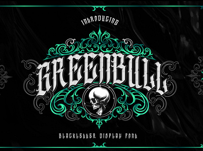 greenbull font by dansdesign black letter dansdesign design font greenbull illustration tattoo tattoo design tshirtdesign typography vector