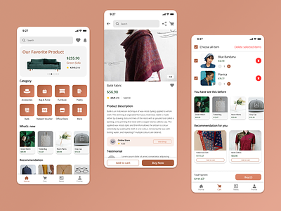Nudeplast E-Commerce App app brown button design design app ecommerce home icon online shop product ui uidesign uiux userinterface