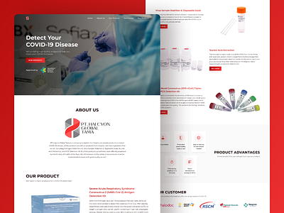 PT Halycon Global Tama Landing Page 🏢 appdesign color companyprofile covid19 design interaction design landingpage red ui uiux userinterface webdesign websitedesign